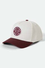 Brixton Crest MP Snapback Port/Off White