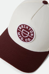 Brixton Crest MP Snapback Port/Off White