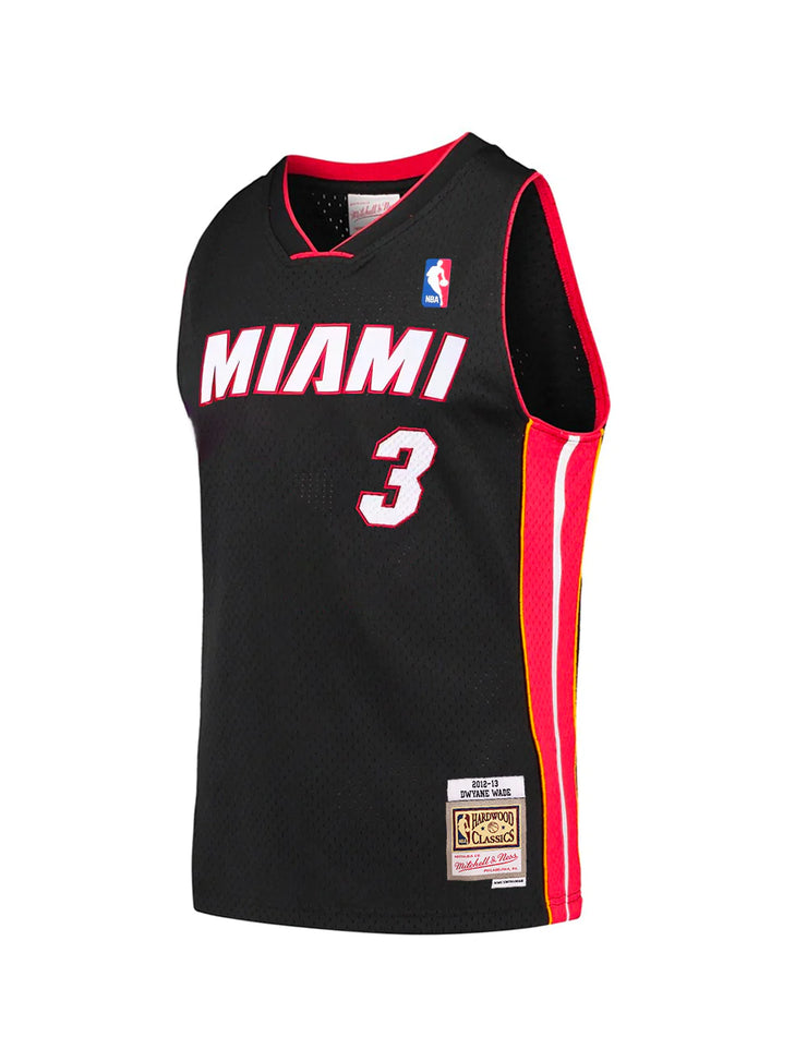Mitchell & Ness NBA Youth Swingman Jersey Miami Heat Dwayne Wade 3 12-13 Black