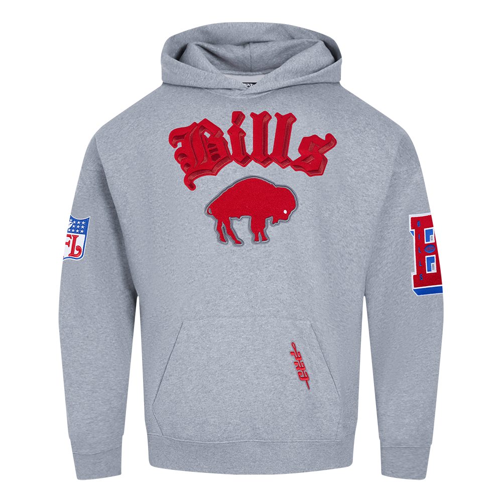 Pro Standard NFL Best Of Drop Shoulder Hoodie Buffalo Bills Dark Heather Grey