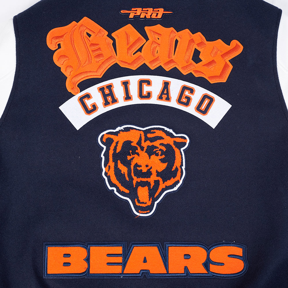 Pro Standard NFL Best Of Wool Varsity Jacket Chicago Bears Midnight Navy/Orange