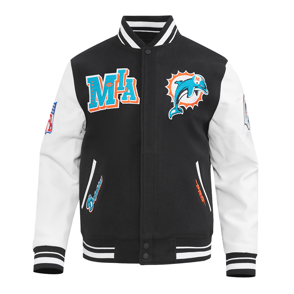 Pro Standard NFL Best Of Wool Varsity Jacket Miami Dolphins Black/White