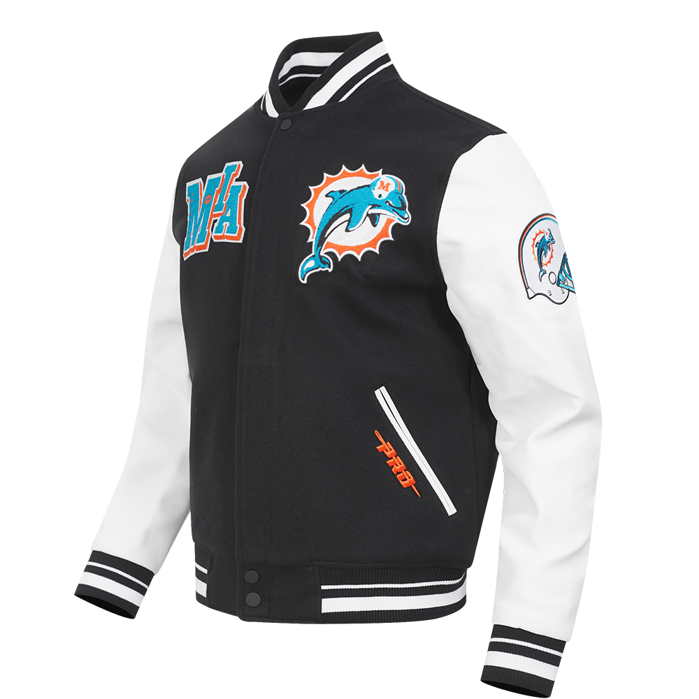 Pro Standard NFL Best Of Wool Varsity Jacket Miami Dolphins Black/White