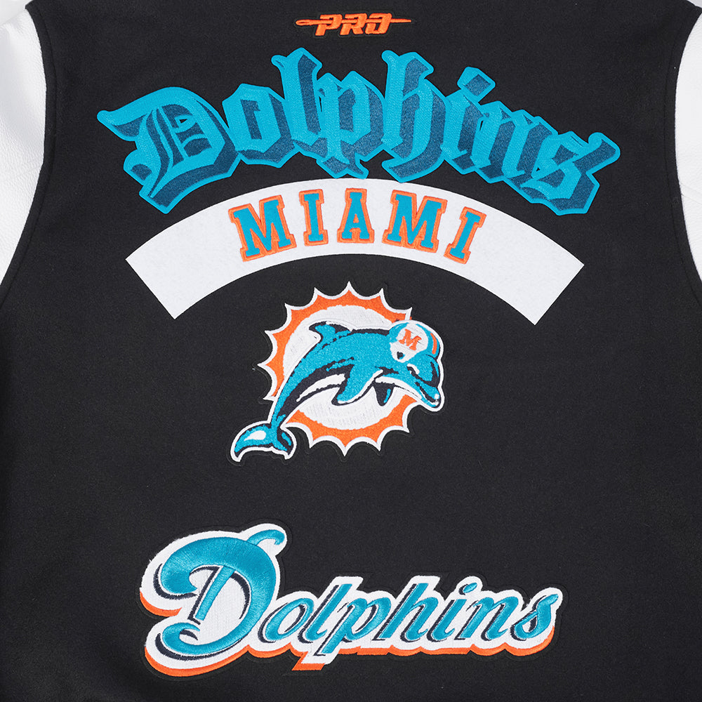 Pro Standard NFL Best Of Wool Varsity Jacket Miami Dolphins Black/White