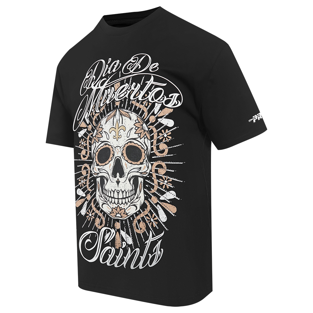 Pro Standard NFL Eternal Skull Drop Shoulder Tee New Orleans Saints Black