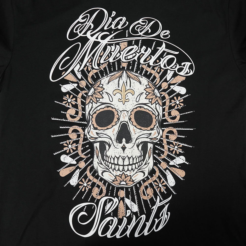 Pro Standard NFL Eternal Skull Drop Shoulder Tee New Orleans Saints Black