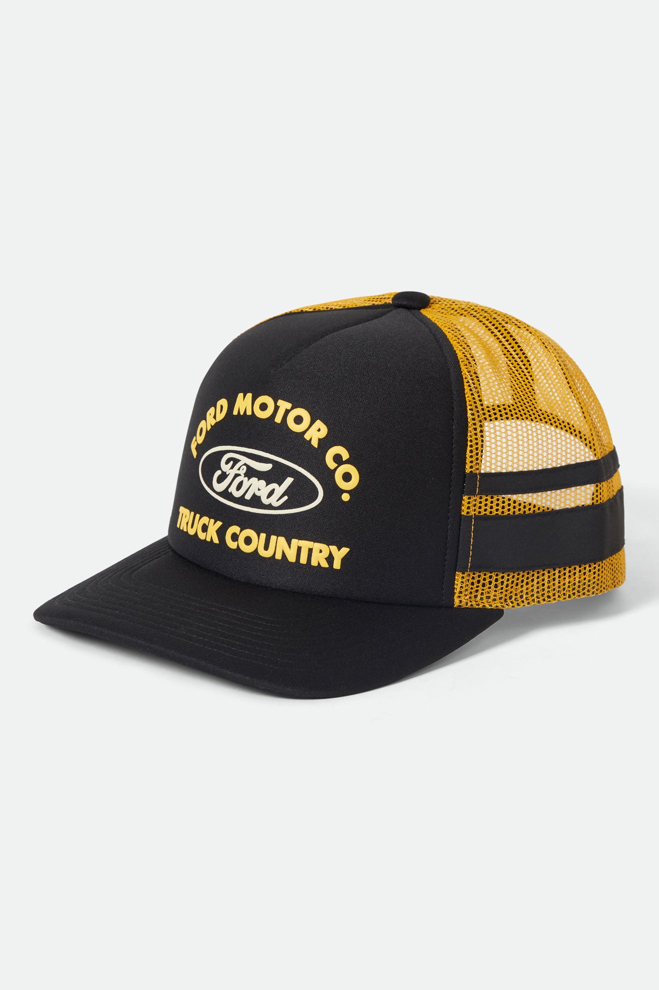 Brixton Ford Built Tough MP Trucker Snapback Burnt Rubber/Empire Yellow
