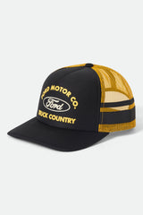 Brixton Ford Built Tough MP Trucker Snapback Burnt Rubber/Empire Yellow