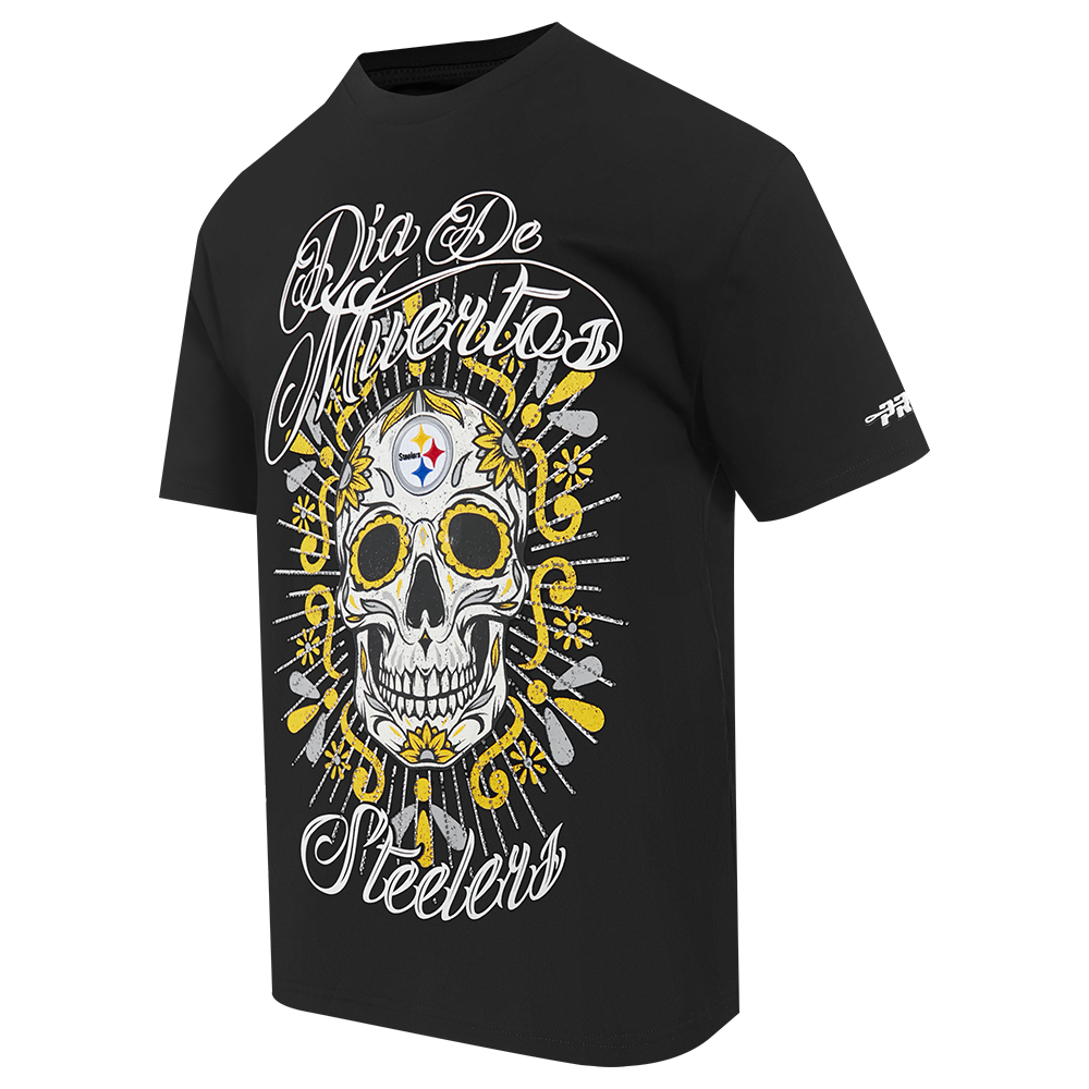 Pro Standard NFL Eternal Skull Drop Shoulder Tee Pittsburgh Steelers Black