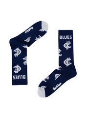Foot-ies AFL Carlton Blues Mascot Sneaker 2 Pack