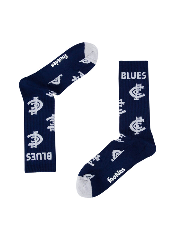 Foot-ies AFL Carlton Blues Mascot Sneaker 2 Pack