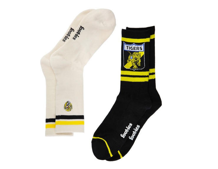 Foot-ies AFL Richmond Tigers Icons Sneaker 2 Pack