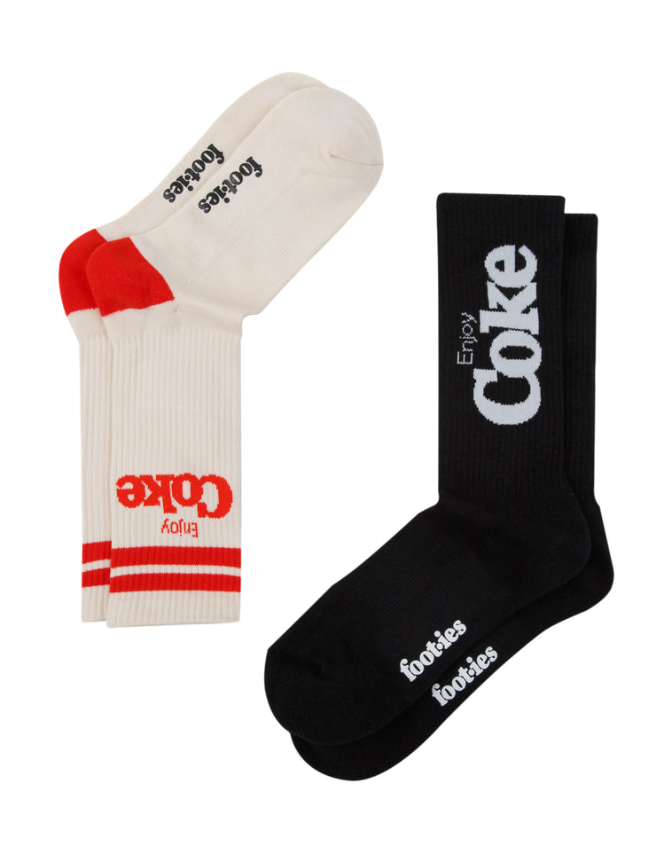 Foot-ies Coke Logo Sneaker 2 Pack