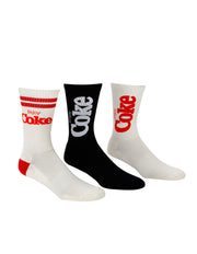 Foot-ies Coke Sneaker Socks 3 Pack Gift Can