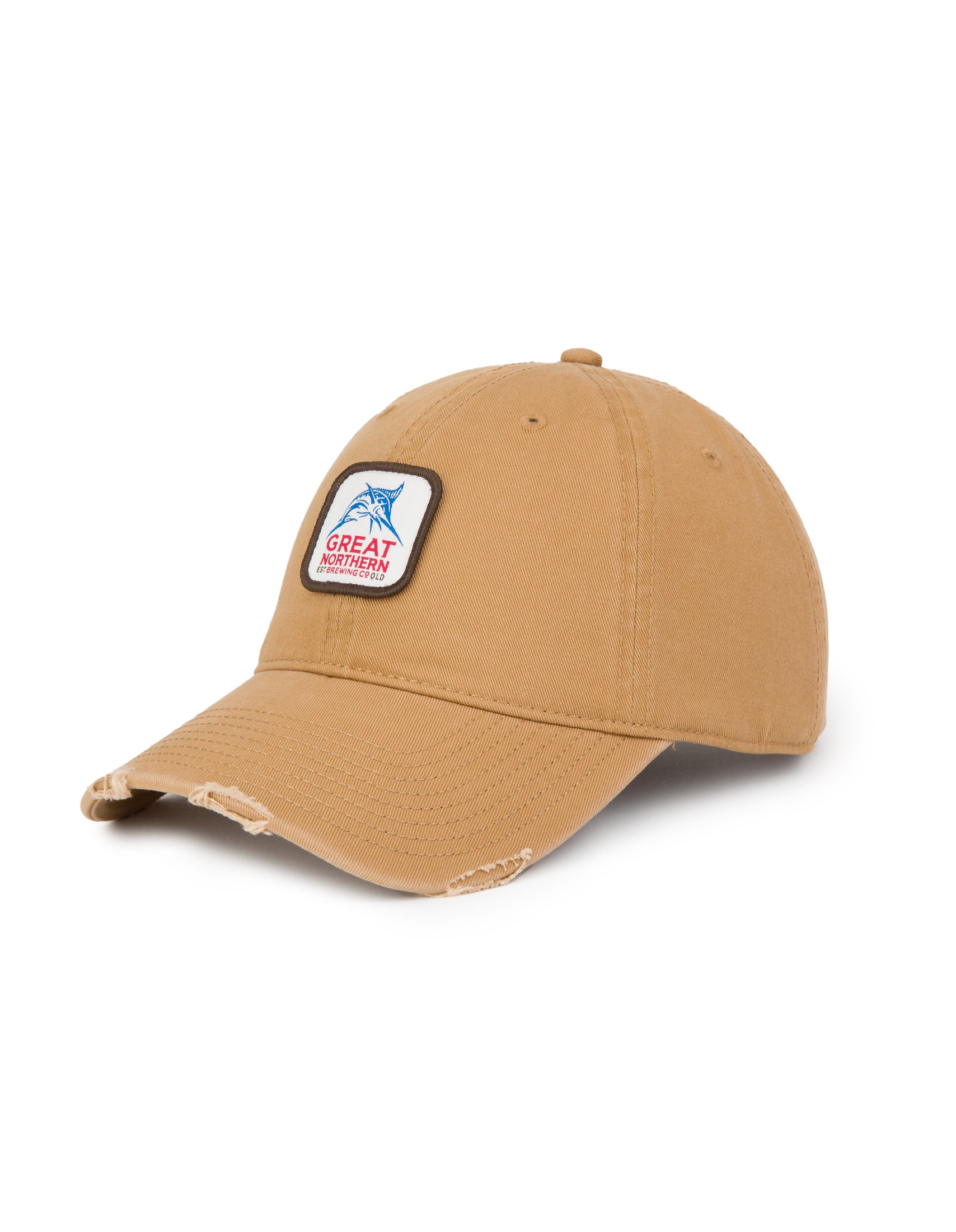 American Needle Great Northern Front Patch Distressed Ball Park Dark Sand