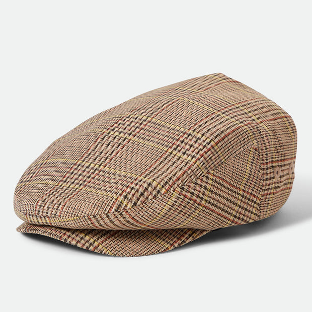 Brixton Hooligan LW Snap Cap Tan/Brown/Rust Houndstooth