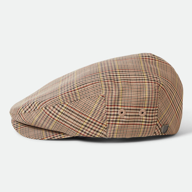 Brixton Hooligan LW Snap Cap Tan/Brown/Rust Houndstooth