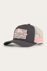 Ringers Western Hometown Trucker Cap Charcoal/Rosey