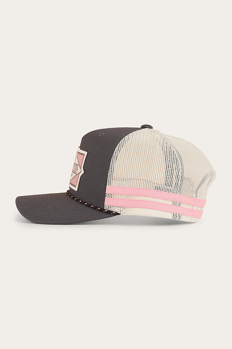 Ringers Western Hometown Trucker Cap Charcoal/Rosey