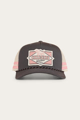 Ringers Western Hometown Trucker Cap Charcoal/Rosey