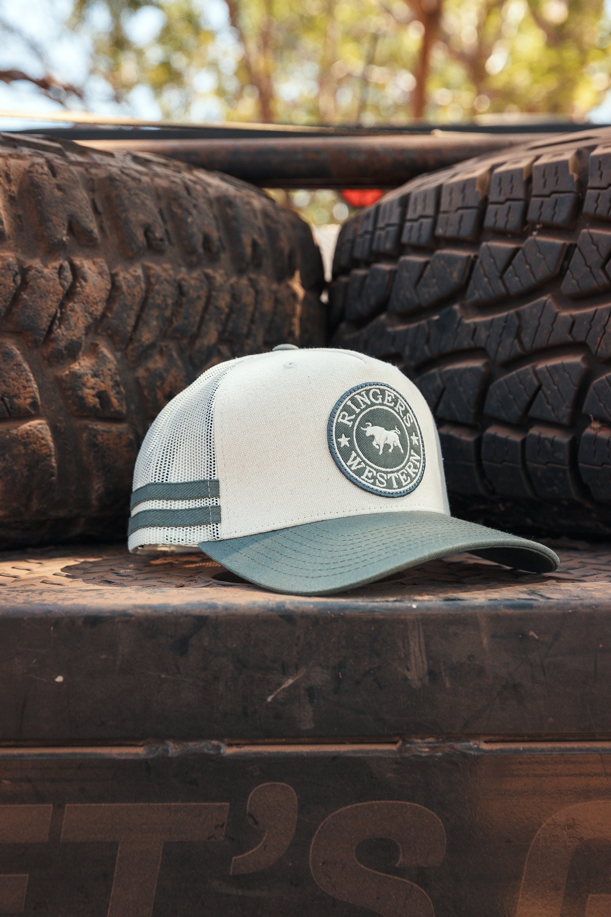 Ringers Western McCoy Trucker Cap Beige/Pale Olive