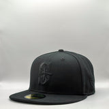 New Era 59Fifty MLB Seattle Mariners Black on Black