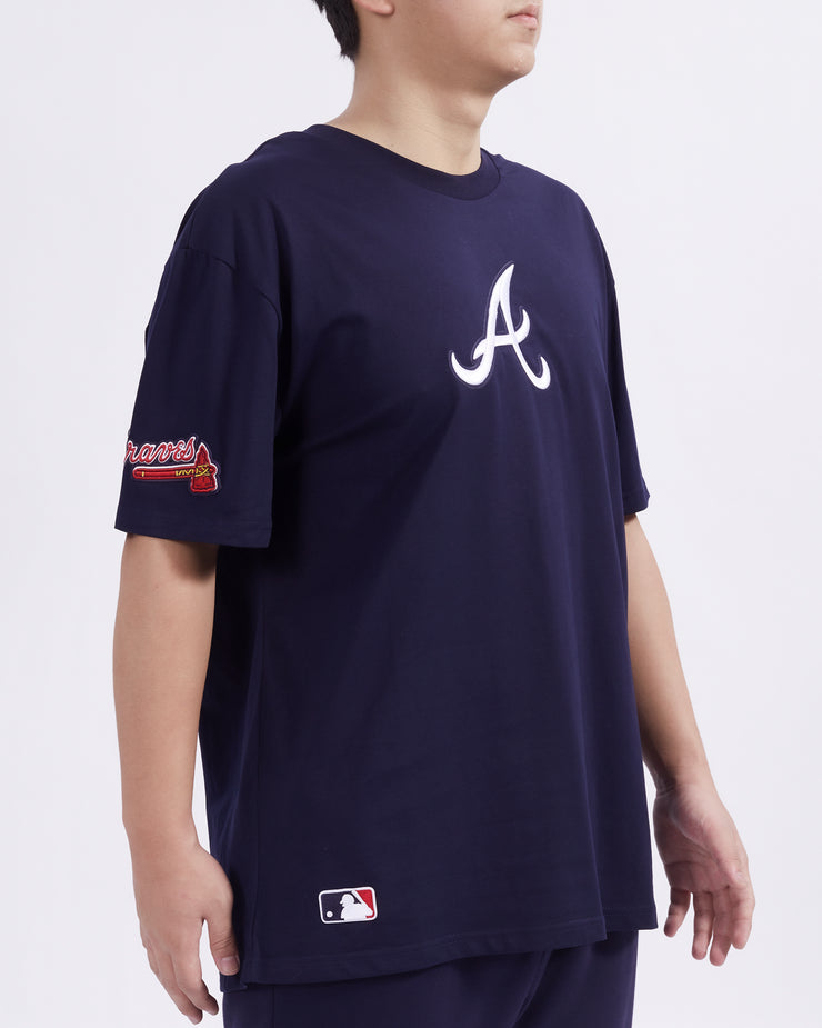 Pro Standard MLB City Signature Drop Shoulder Tee Atlanta Braves Midnight Navy