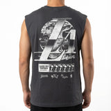 Mitchell & Ness NBA LA Champ Chrome Muscle Tee Los Angeles Lakers Washed Black