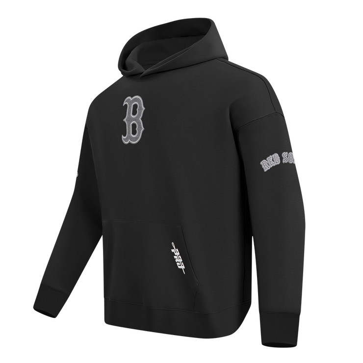 Pro Standard MLB Reverse French Terry Drop Shoulder Hoodie Boston Red Sox Black