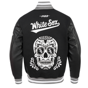 Pro Standard MLB Sugar Skull Wool Varsity Jacket Chicago White Sox Black Grey