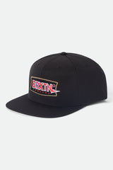 Brixton Lightning Snapback Black