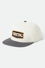 Brixton Lightning Snapback Off White/Charcoal