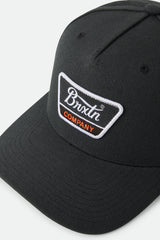 Brixton Linwood C MP Snapback Black/Orange/White