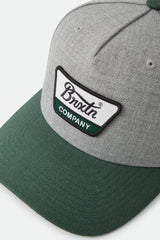 Brixton Linwood C MP Snapback Dark Heather Grey/Dark Green