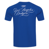 Pro Standard MLB Sugar Skull Stripped Tee Los Angeles Dodgers Royal Blue