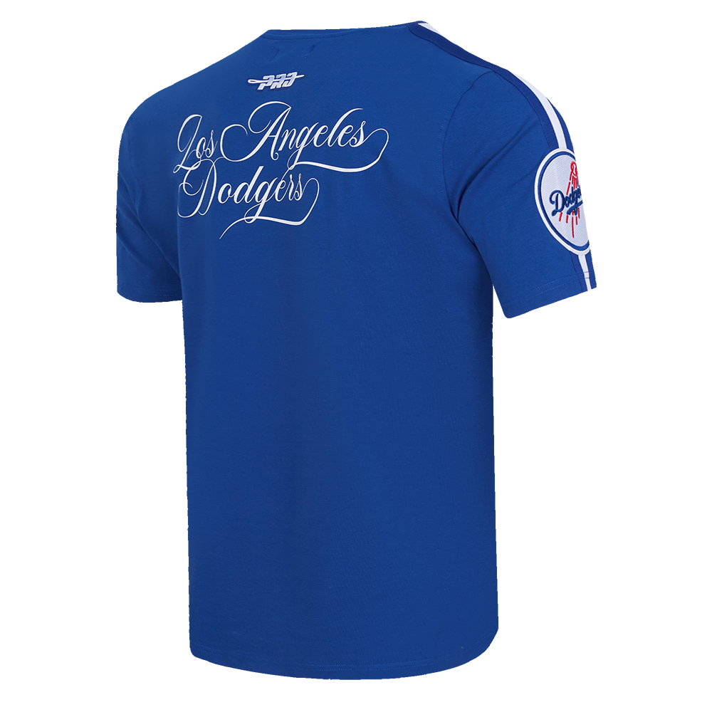 Pro Standard MLB Sugar Skull Stripped Tee Los Angeles Dodgers Royal Blue