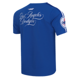 Pro Standard MLB Sugar Skull Stripped Tee Los Angeles Dodgers Royal Blue