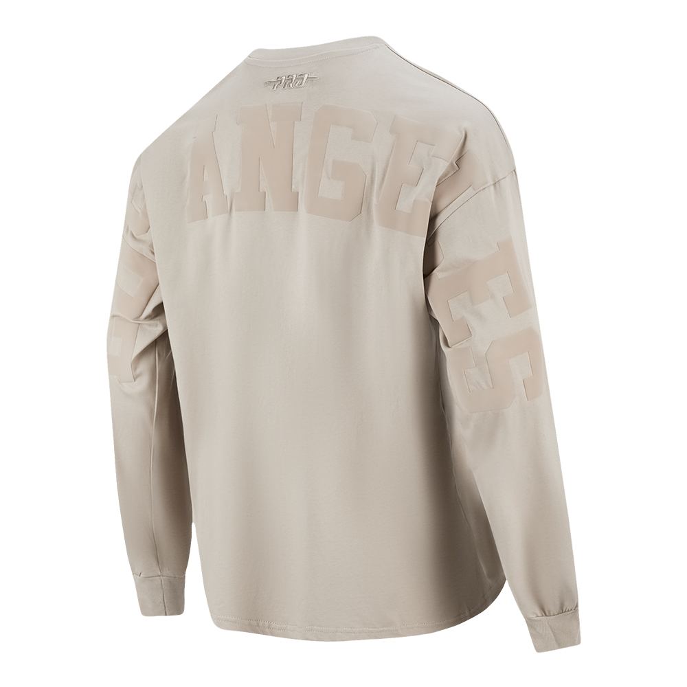 Pro Standard MLB Wingspan Drop Shoulder Longsleeve Tee Los Angeles Dodgers Taupe