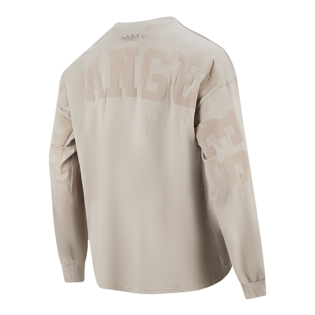 Pro Standard MLB Wingspan Drop Shoulder Longsleeve Tee Los Angeles Dodgers Taupe