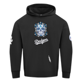 Pro Standard MLB Eternal Skull Drop Shoulder Hoodie Los Angeles Dodgers Black