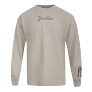 Pro Standard MLB Wingspan Drop Shoulder Longsleeve Tee New York Yankees Taupe