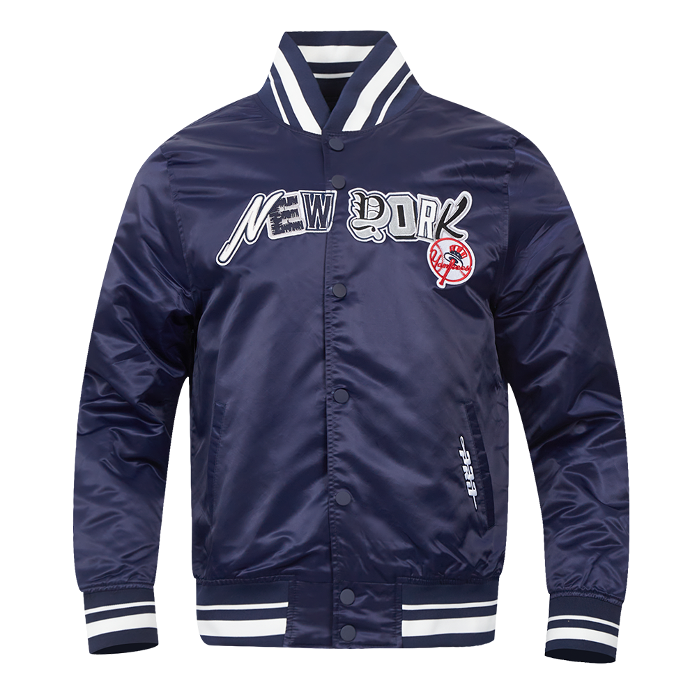Pro Standard MLB City Ransom Satin Jacket New York Yankees Midnight Navy