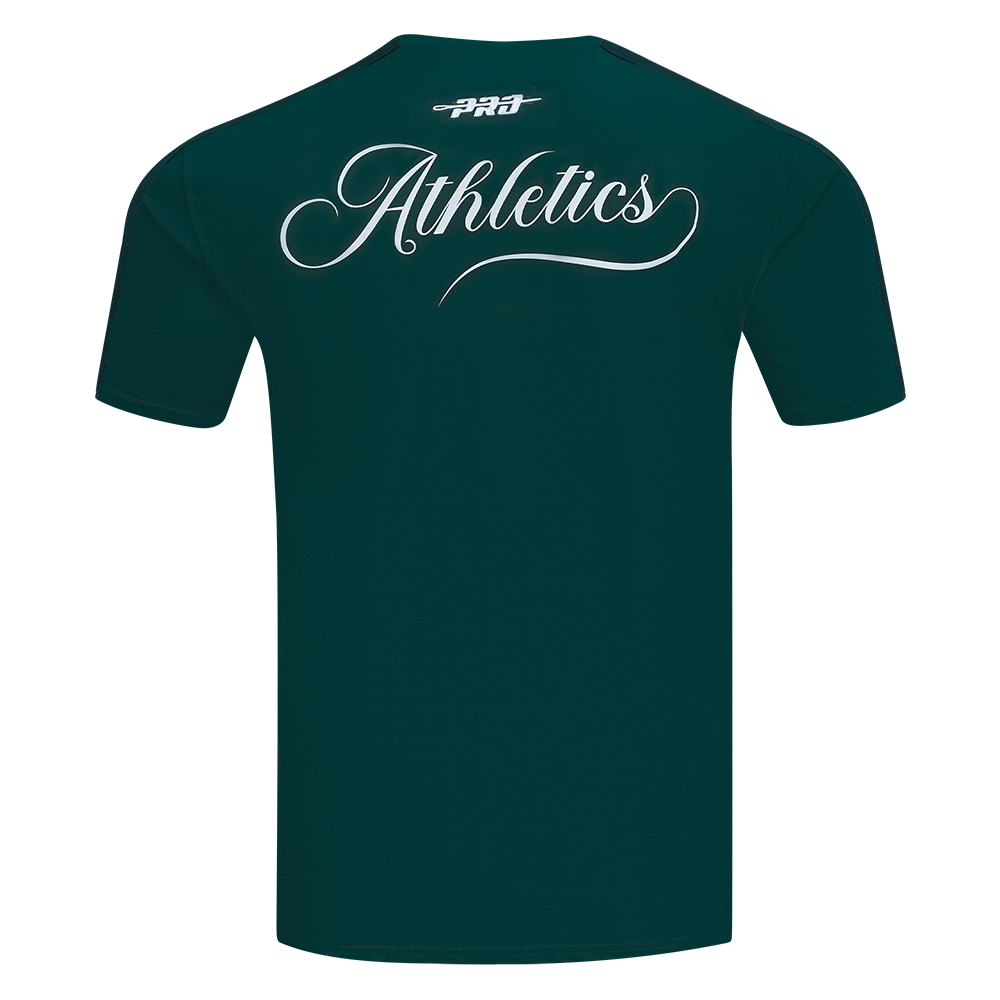 Pro Standard MLB Sugar Skull Stripped Tee Oakland Athletics Forest Green