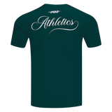 Pro Standard MLB Sugar Skull Stripped Tee Oakland Athletics Forest Green