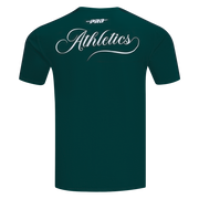 Pro Standard MLB Sugar Skull Stripped Tee Oakland Athletics Forest Green