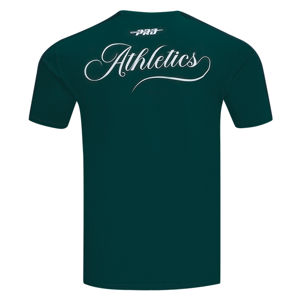 Pro Standard MLB Sugar Skull Stripped Tee Oakland Athletics Forest Green