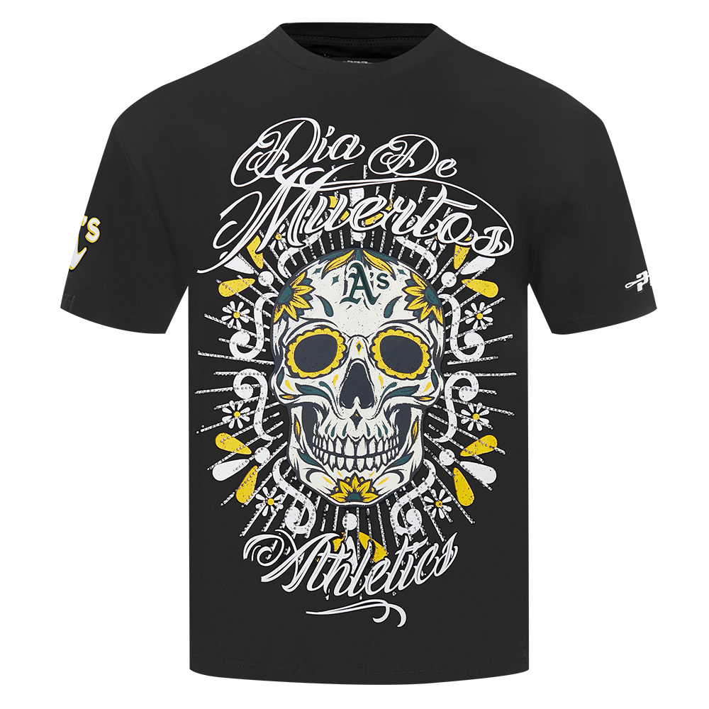 Pro Standard MLB Eternal Skull Drop Shoulder Tee Oakland Athletics Black