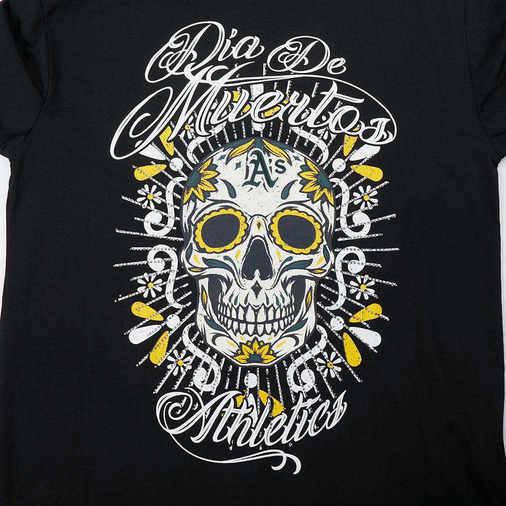 Pro Standard MLB Eternal Skull Drop Shoulder Tee Oakland Athletics Black
