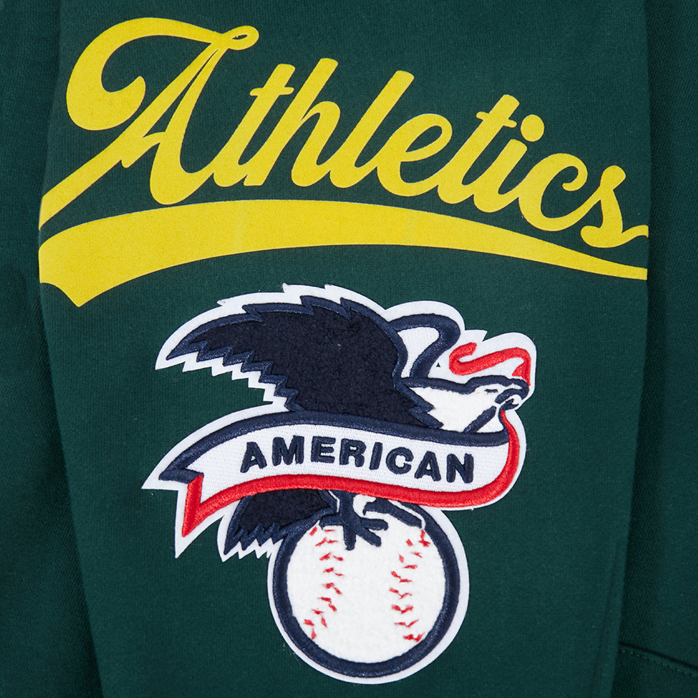 Pro Standard MLB Living Large Drop Shoulder Hood Oakland Athletics Forrest Green