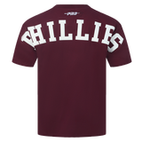 Pro Standard MLB Wingspan Drop Shoulder Tee Philadelphia Phillies Wine